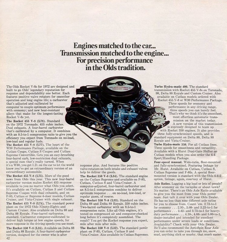 1972 Oldsmobile Full-Line Brochure Page 17